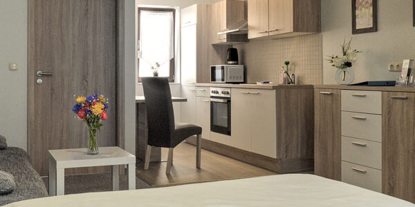 Küche im Zimmer Doppelzimmer/Apartment